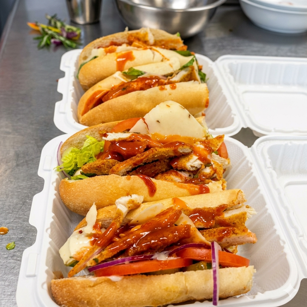 Hot chicken subs from PH Deli & Mini Market